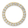 14k 1 1/2 carat Lab Grown Diamond VS+ F+ Complete Circle Chain Slide Pendant