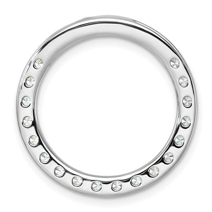 14k White Gold 2 carat Lab Grown Diamond VS/SI+ G+ Complete Circle Chain Slide Pendant