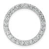 14k White Gold 2 carat Lab Grown Diamond VS+ F+ Complete Circle Chain Slide Pendant