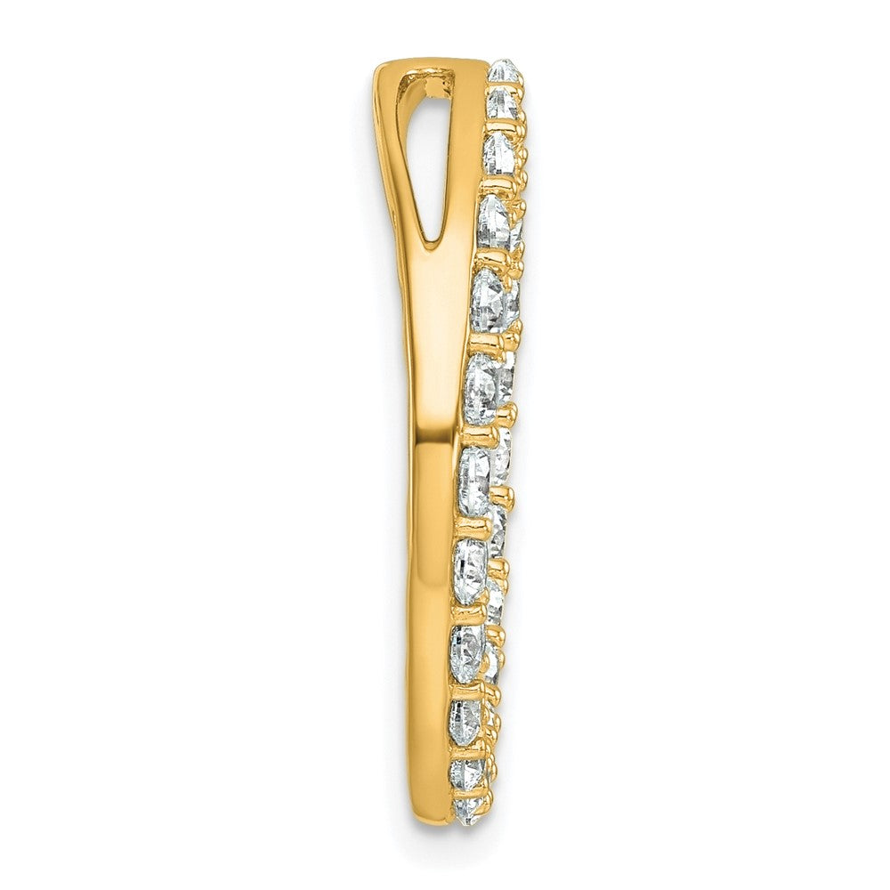 14k 2 carat Lab Grown Diamond VS+ F+ Complete Circle Chain Slide Pendant