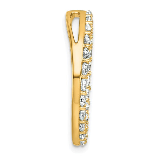 14k 2 carat Lab Grown Diamond VS/SI+ G+ Complete Circle Chain Slide Pendant