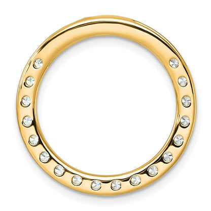 14k 2 carat Lab Grown Diamond VS/SI+ G+ Complete Circle Chain Slide Pendant