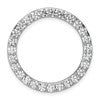 14k White Gold 3 carat Lab Grown Diamond VS+ F+ Complete Circle Chain Slide Pendant