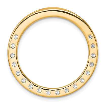 14k 3 carat Lab Grown Diamond VS+ F+ Complete Circle Chain Slide Pendant