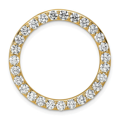 14k 3 carat Lab Grown Diamond VS+ F+ Complete Circle Chain Slide Pendant