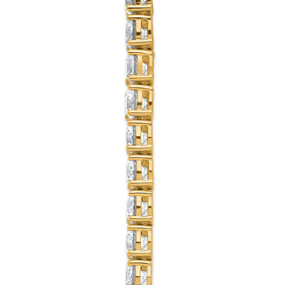 14k 49 carat Lab Grown Diamond VS+ F+ Complete Round 20 inch Straight Tennis Necklace