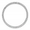 14k White Gold 1 1/2 carat Lab Grown Diamond VS+ F+ Complete Circle Chain Slide Pendant