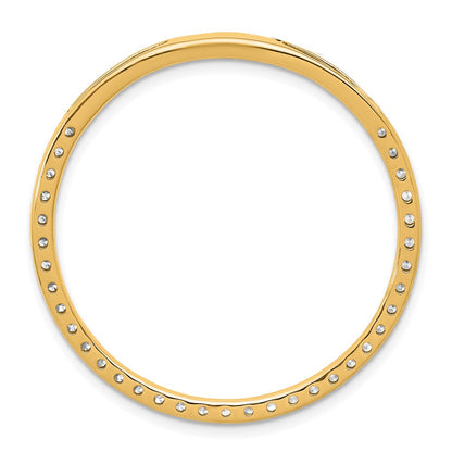 14k 1 1/2 carat Lab Grown Diamond VS+ F+ Complete Circle Chain Slide Pendant