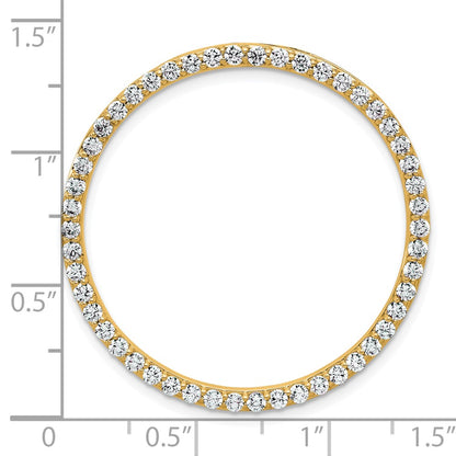 14k 1 1/2 carat Lab Grown Diamond VS/SI+ G+ Complete Circle Chain Slide Pendant