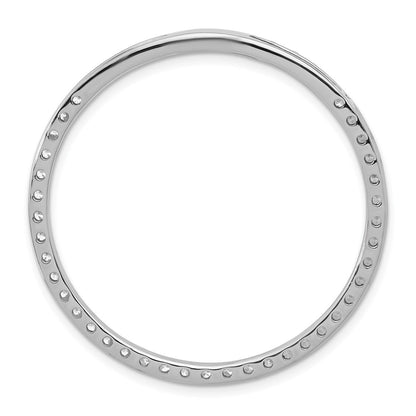 14k White Gold 2 carat Lab Grown Diamond VS/SI+ G+ Complete Circle Chain Slide Pendant