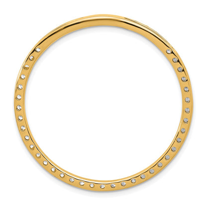 14k 2 carat Lab Grown Diamond VS/SI+ G+ Complete Circle Chain Slide Pendant