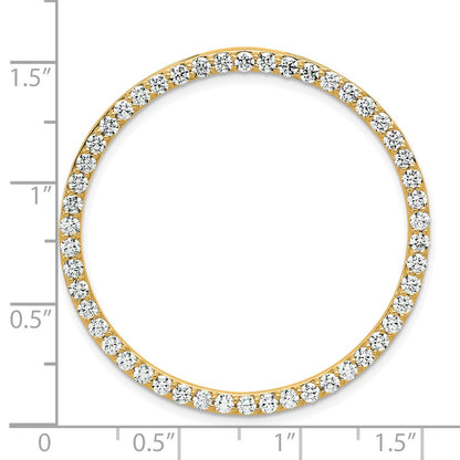 14k 2 carat Lab Grown Diamond VS+ F+ Complete Circle Chain Slide Pendant
