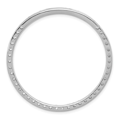 14k White Gold 3 carat Lab Grown Diamond VS+ F+ Complete Circle Chain Slide Pendant
