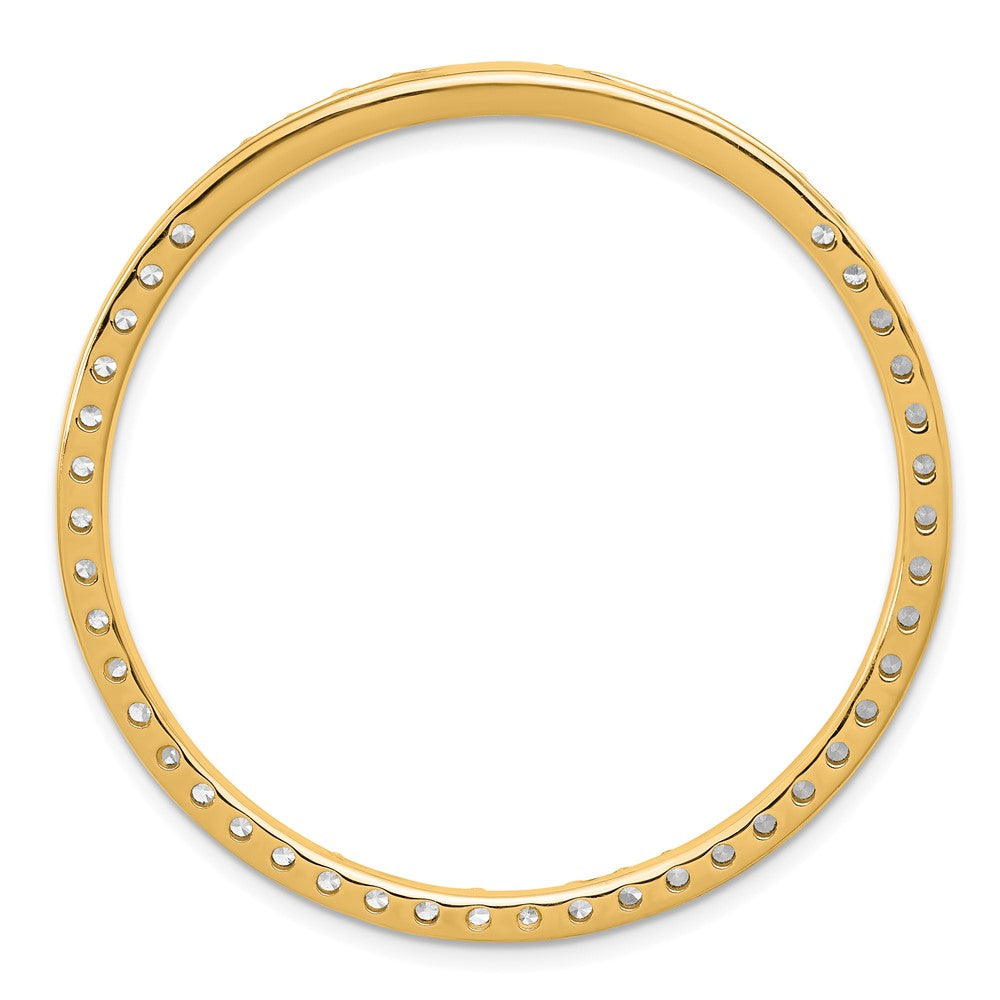 14k 3 carat Lab Grown Diamond VS/SI+ G+ Complete Circle Chain Slide Pendant