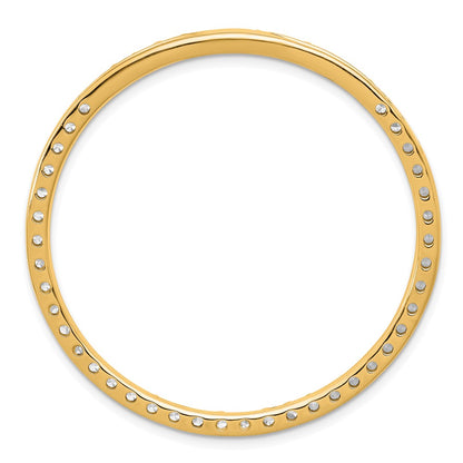 14k 3 carat Lab Grown Diamond VS/SI+ G+ Complete Circle Chain Slide Pendant
