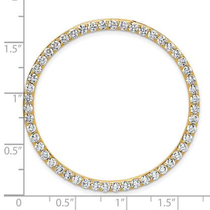 14k 3 carat Lab Grown Diamond VS/SI+ G+ Complete Circle Chain Slide Pendant