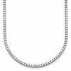 14k White Gold 4 1/2 carat Lab Grown Diamond VS+ F+ Complete Round 18 inch Straight Tennis Necklace