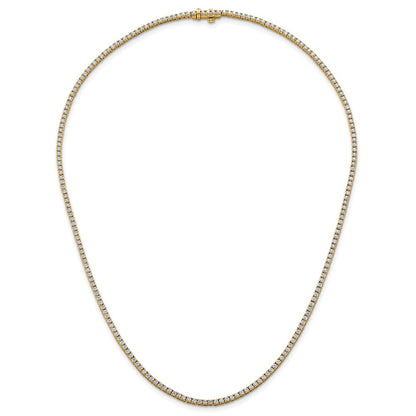 14k 4 1/2 carat Lab Grown Diamond VS/SI+ G+ Complete Round 18 inch Straight Tennis Necklace