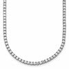 14k White Gold 9 carat Lab Grown Diamond VS+ F+ Complete Round 18 inch Straight Tennis Necklace