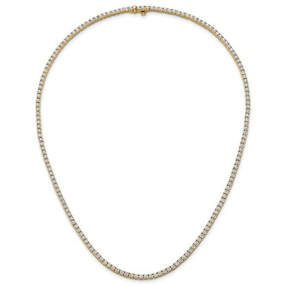 14k 9 carat Lab Grown Diamond VS/SI+ G+ Complete Round 18 inch Straight Tennis Necklace