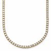 14k 10 carat Lab Grown Diamond VS+ F+ Complete Round 20 inch Straight Tennis Necklace