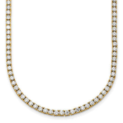 14k 10 carat Lab Grown Diamond VS/SI+ G+ Complete Round 20 inch Straight Tennis Necklace
