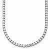 14k White Gold 13 1/2 carat Lab Grown Diamond VS+ F+ Complete Round 18 inch Straight Tennis Necklace