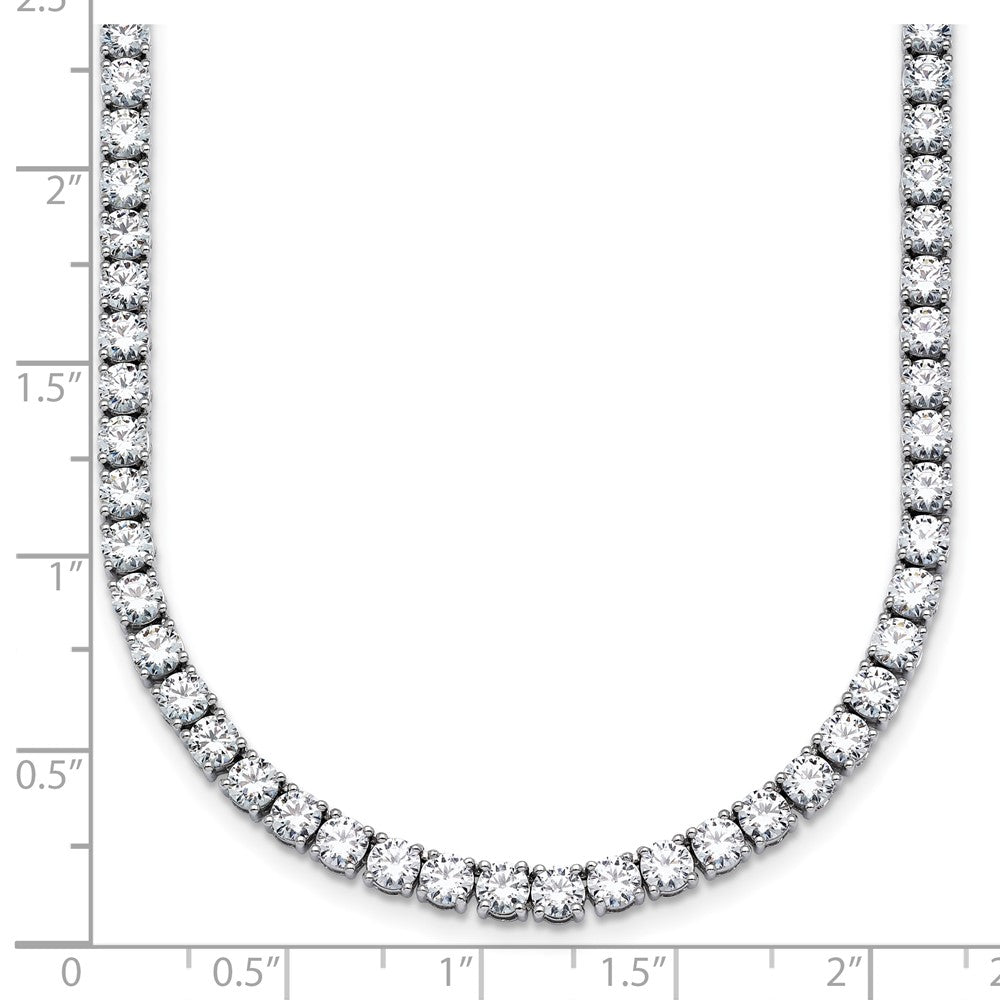 14k White Gold 20 carat Lab Grown Diamond VS/SI+ G+ Complete Round 20 inch Straight Tennis Necklace