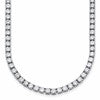 14k White Gold 20 carat Lab Grown Diamond VS+ F+ Complete Round 20 inch Straight Tennis Necklace