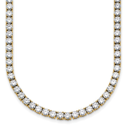 14k 20 carat Lab Grown Diamond VS/SI+ G+ Complete Round 20 inch Straight Tennis Necklace