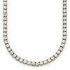 14k 20 carat Lab Grown Diamond VS+ F+ Complete Round 20 inch Straight Tennis Necklace