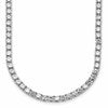 14k White Gold 26 1/5 carat Lab Grown Diamond VS+ F+ Complete Round 20 inch Straight Tennis Necklace