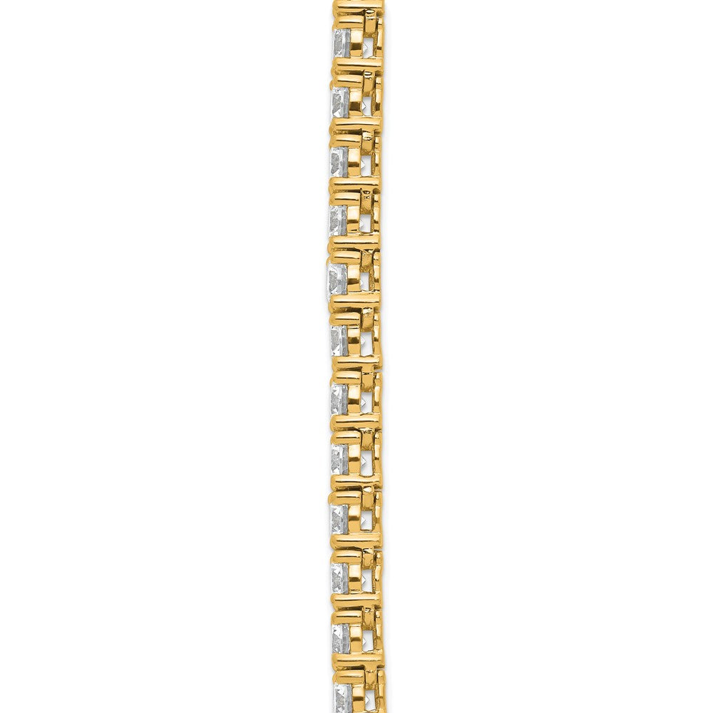 14k 26 1/5 carat Lab Grown Diamond VS/SI+ G+ Complete Round 20 inch Straight Tennis Necklace