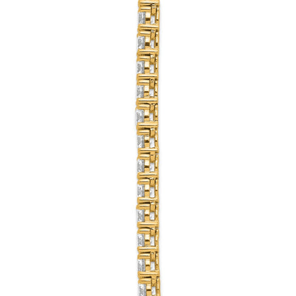 14k 26 1/5 carat Lab Grown Diamond VS/SI+ G+ Complete Round 20 inch Straight Tennis Necklace