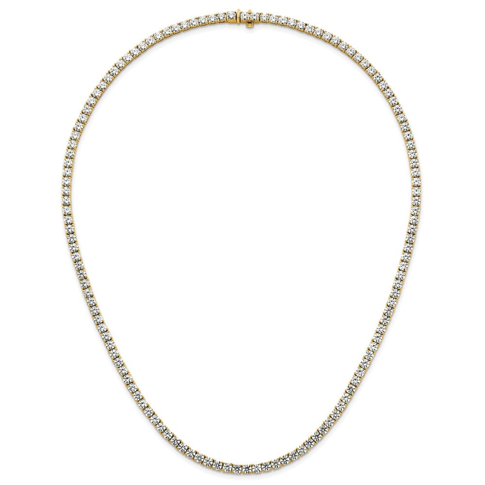 14k 26 1/5 carat Lab Grown Diamond VS/SI+ G+ Complete Round 20 inch Straight Tennis Necklace