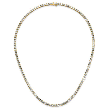 14k 26 1/5 carat Lab Grown Diamond VS/SI+ G+ Complete Round 20 inch Straight Tennis Necklace