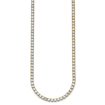 14k 30 1/2 carat Lab Grown Diamond VS/SI+ G+ Complete Round 20 inch Straight Tennis Necklace