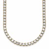 14k 30 1/2 carat Lab Grown Diamond VS+ F+ Complete Round 20 inch Straight Tennis Necklace