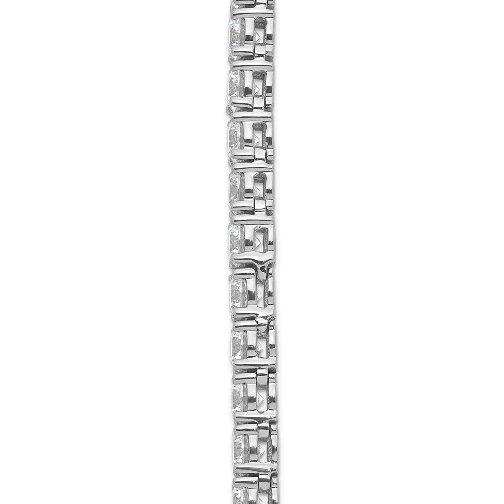 14k White Gold 36 1/20 carat Lab Grown Diamond VS+ F+ Complete Round 20 inch Straight Tennis Necklace