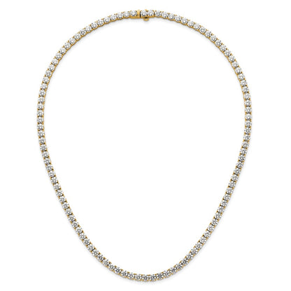 14k 36 1/20 carat Lab Grown Diamond VS+ F+ Complete Round 20 inch Straight Tennis Necklace