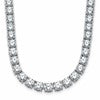 14k White Gold 41 3/4 carat Lab Grown Diamond VS+ F+ Complete Round 22 inch Straight Tennis Necklace
