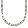14k 9 7/8 carat Lab Grown Diamond VS/SI+ G+ Complete Round 18 inch Graduated Tennis Necklace