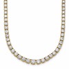 14k 14 1/2 carat Lab Grown Diamond VS+ F+ Complete Round 18 inch Graduated Tennis Necklace