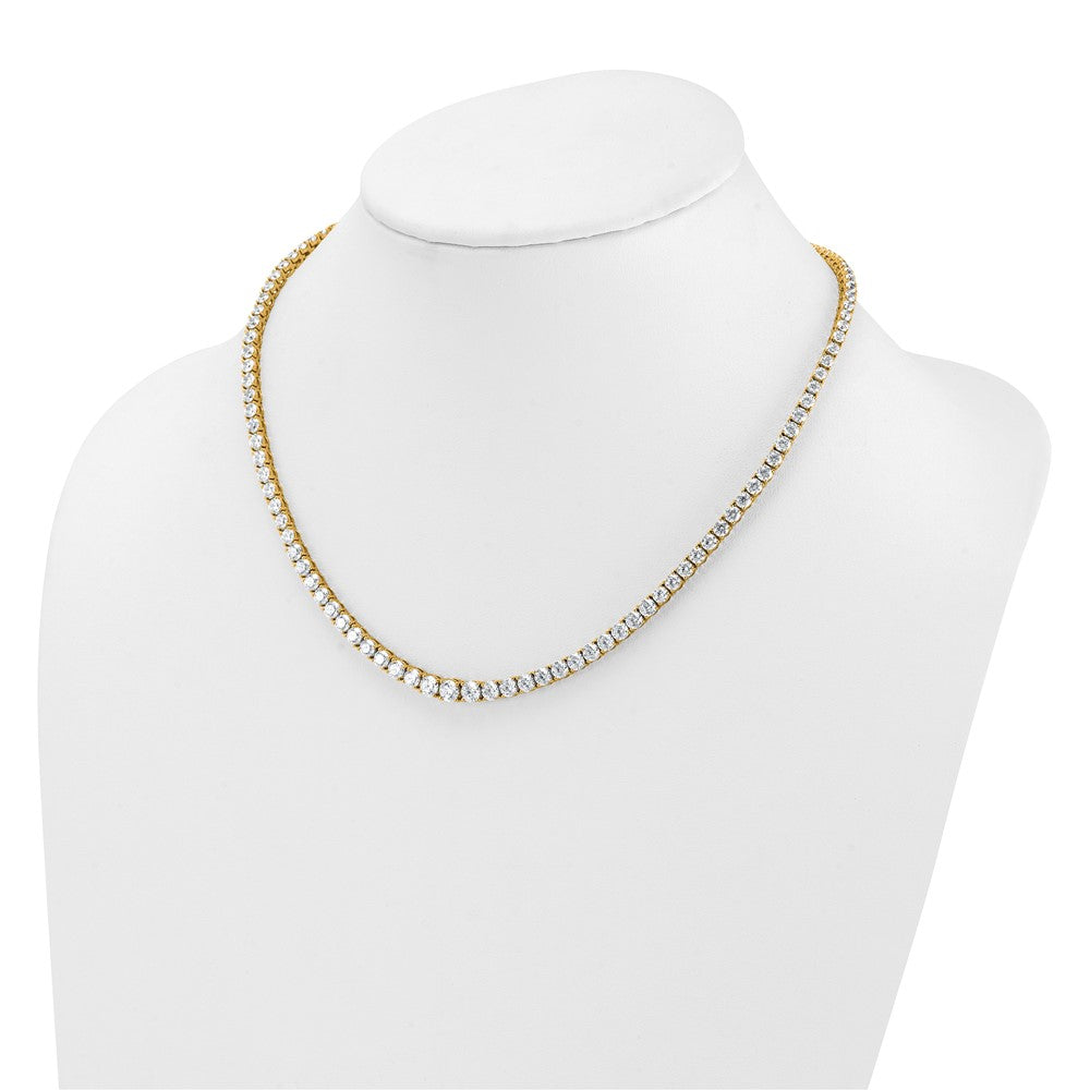 14k 18 7/8 carat Lab Grown Diamond VS/SI+ G+ Complete Round 18 inch Graduated Tennis Necklace