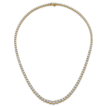 14k 18 7/8 carat Lab Grown Diamond VS+ F+ Complete Round 18 inch Graduated Tennis Necklace
