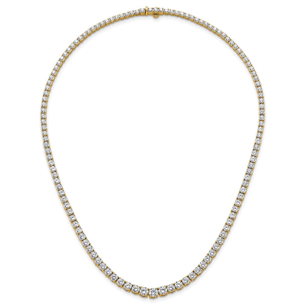 14k 18 7/8 carat Lab Grown Diamond VS/SI+ G+ Complete Round 18 inch Graduated Tennis Necklace