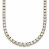 14k 18 7/8 carat Lab Grown Diamond VS+ F+ Complete Round 18 inch Graduated Tennis Necklace