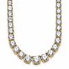 14k 40 3/8 carat Lab Grown Diamond VS+ F+ Complete Round 20 inch Graduated Tennis Necklace