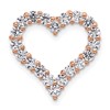 14k Rose Gold 1 carat Lab Grown Diamond VS/SI+ G+ Complete Heart Chain Slide Pendant