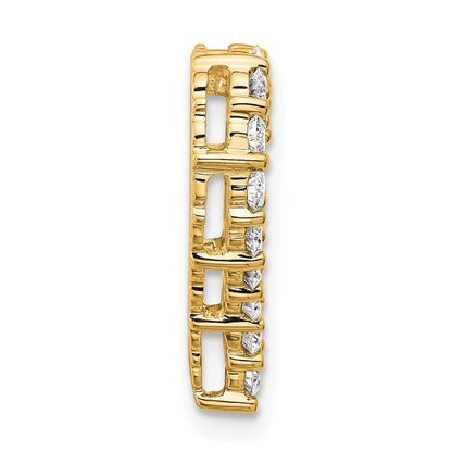14k 1 carat Lab Grown Diamond VS/SI+ G+ Complete Heart Chain Slide Pendant